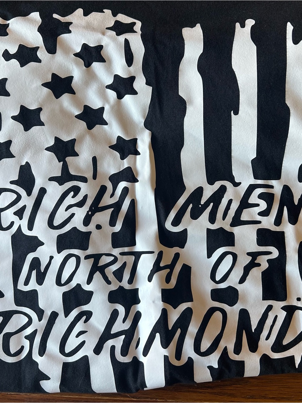 Men's Black & White Graphic Tee - North of Richmond